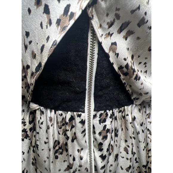 Alice + Olivia Leopard Print Silk Sleeveless Dress Size Small Safari Print - Picture 7 of 10
